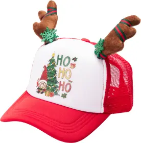 Keps med julmotiv (R&ouml;d/HO HO HO)