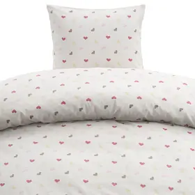 Bäddset 2-delar - Hjärtrud beige