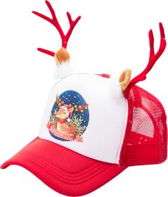 Keps med julmotiv (R&ouml;d/Merry Christmas)