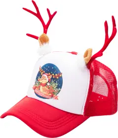 Keps med julmotiv (R&ouml;d/Merry Christmas)