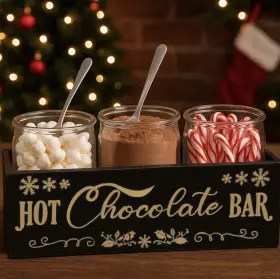 Trälåda "HOT CHOCOLATE BAR"