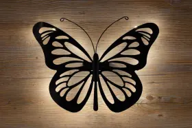 Tr&auml;dg&aring;rdsdekoration Fj&auml;ril med solcellslampa