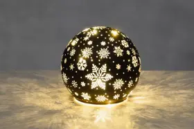 Dekorativ glasboll Sn&ouml;flinga 10LED