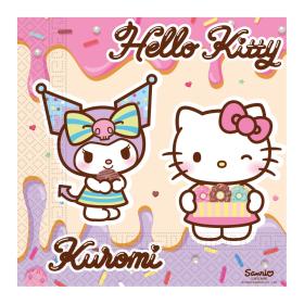 Pappersservetter 20-pack - Hello Kitty & Kuromi