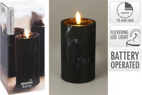 LED ljus svart marmor