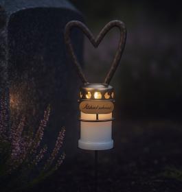 Gravljushållare i smide - Hjärta