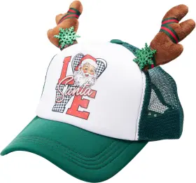 Keps med julmotiv (Gr&ouml;n/Love Santa)