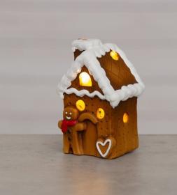 LED-Pepparkakshus med pepparkaka