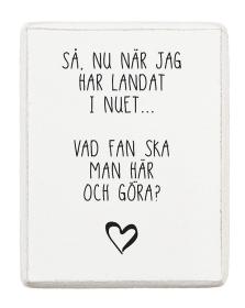 Kylskåpsmagnet - Nu när jag landat i nuet...