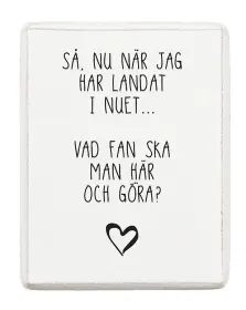 Kylskåpsmagnet - Nu när jag landat i nuet...
