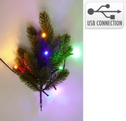 Julgran med LED-belysning & sugpropp