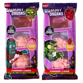 Gummy Organs med jordgubbsmak