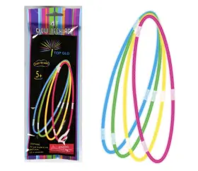 Glow in the dark halsband i 4-pack