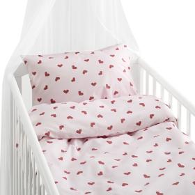 B&auml;ddset Spj&auml;ls&auml;ng - Hj&auml;rtrud rosa