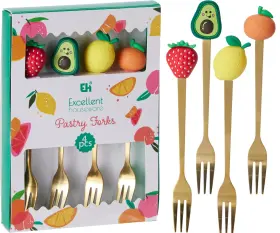 Dessertgafflar 4-pack frukter