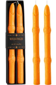 Kronljus 2-pack - Orange h&auml;xfingrar