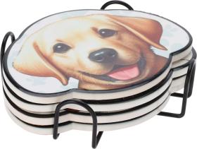 Glasunderlägg 4-pack - Hundar
