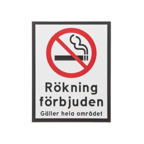 Skylt -R&ouml;kning f&ouml;rbjudet