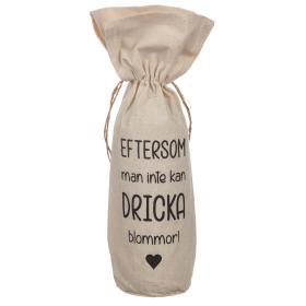 Presentp&aring;se f&ouml;r flaska - Eftersom man inte kan dricka blommor!