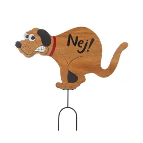 Tr&auml;dg&aring;rdsskylt - Nej till hundbajs (tr&auml;)