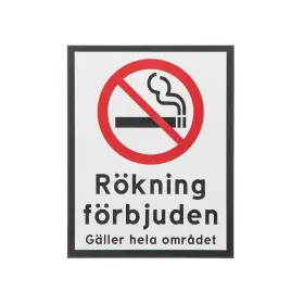 Skylt - R&ouml;kning f&ouml;rbjudet