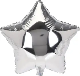 Stj&auml;rnformad Folieballong i silver