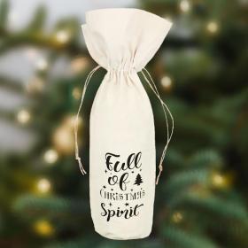 Presentp&aring;se f&ouml;r flaska "Full of Christmas spirit"