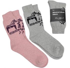 M&ouml;nstrad ullsocka -Dalarna Rosa 40/42