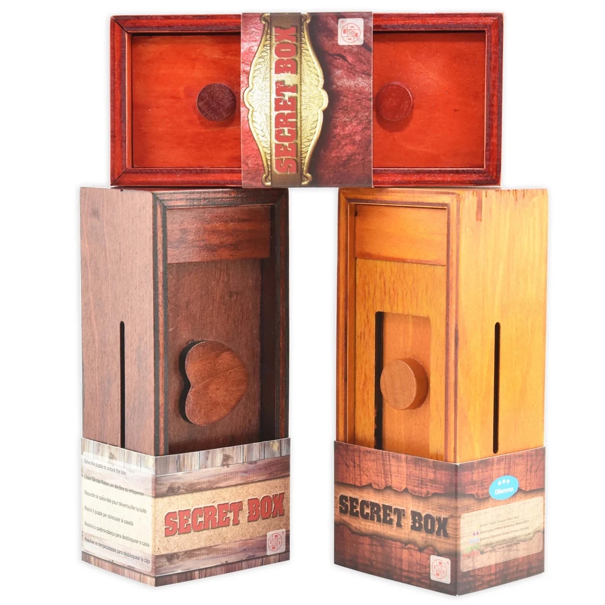 IQ pussel "Secret Box" (Brun/ svårighetsgrad 3)