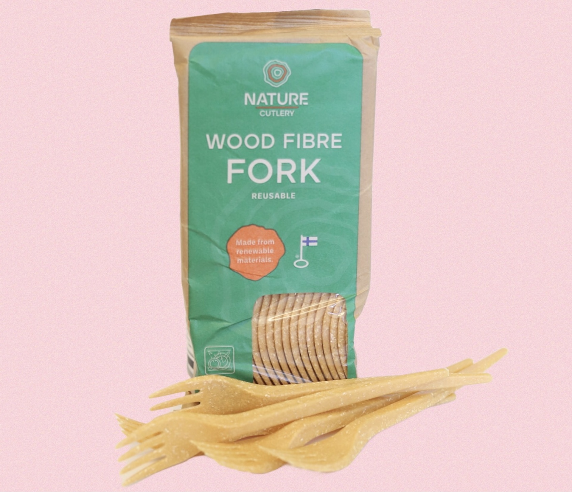 Engångsbestick träfiber 20-pack - Gafflar