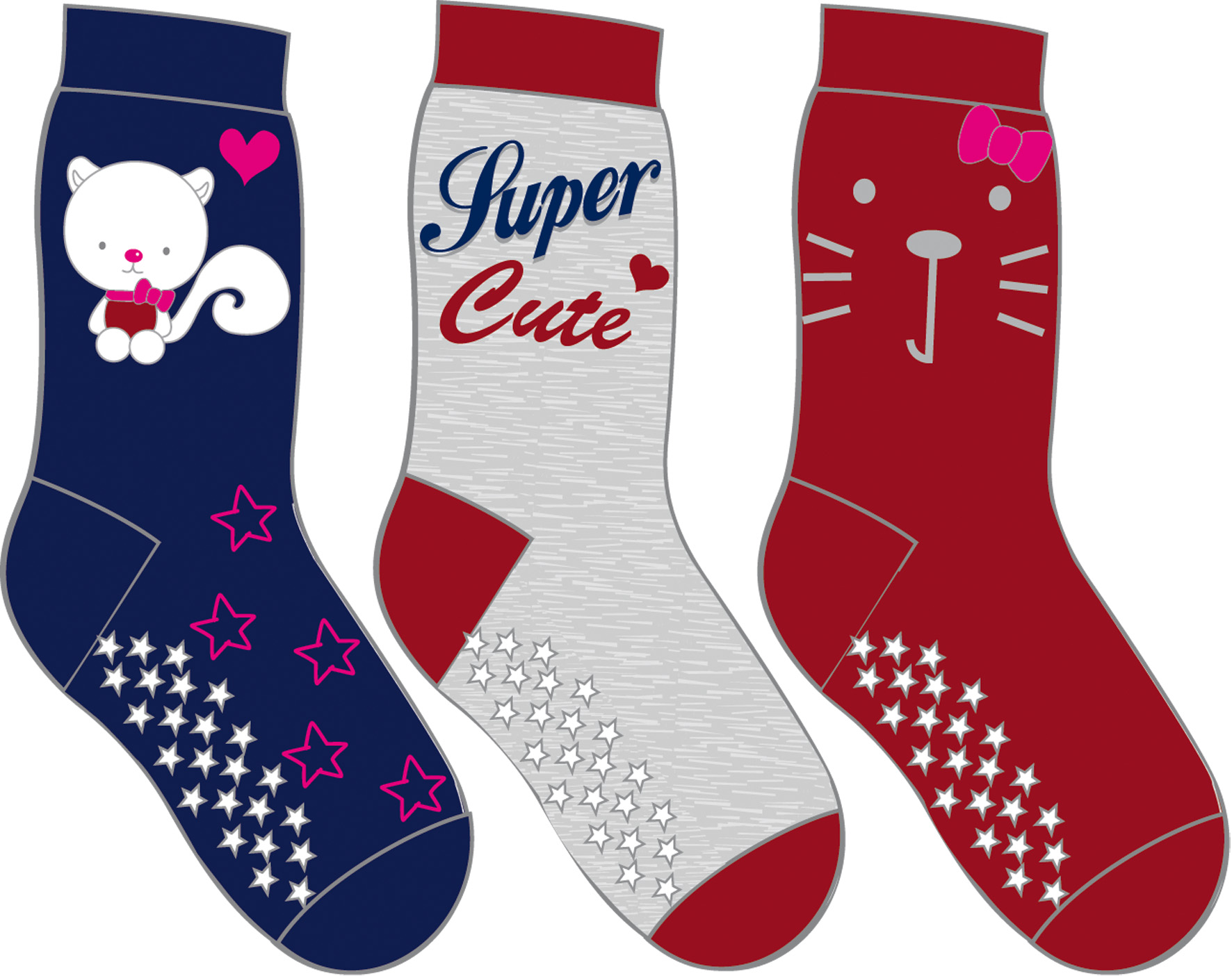 Halksocka 3-pack (22/24)