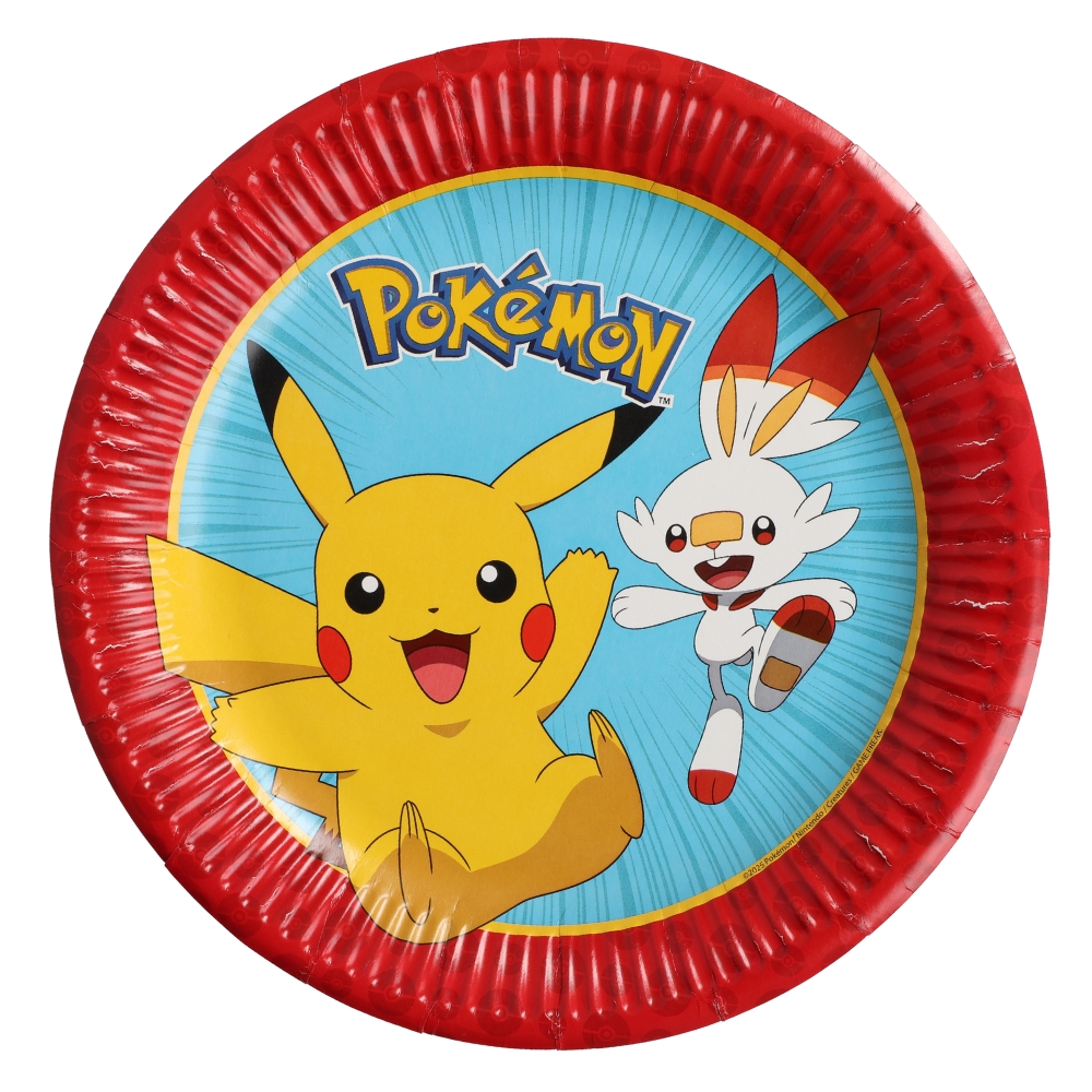 Papperstallrik i 8-pack -Pokémon