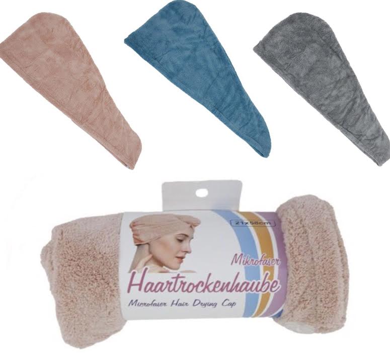 Handduk för håret i microfiber (Grå)