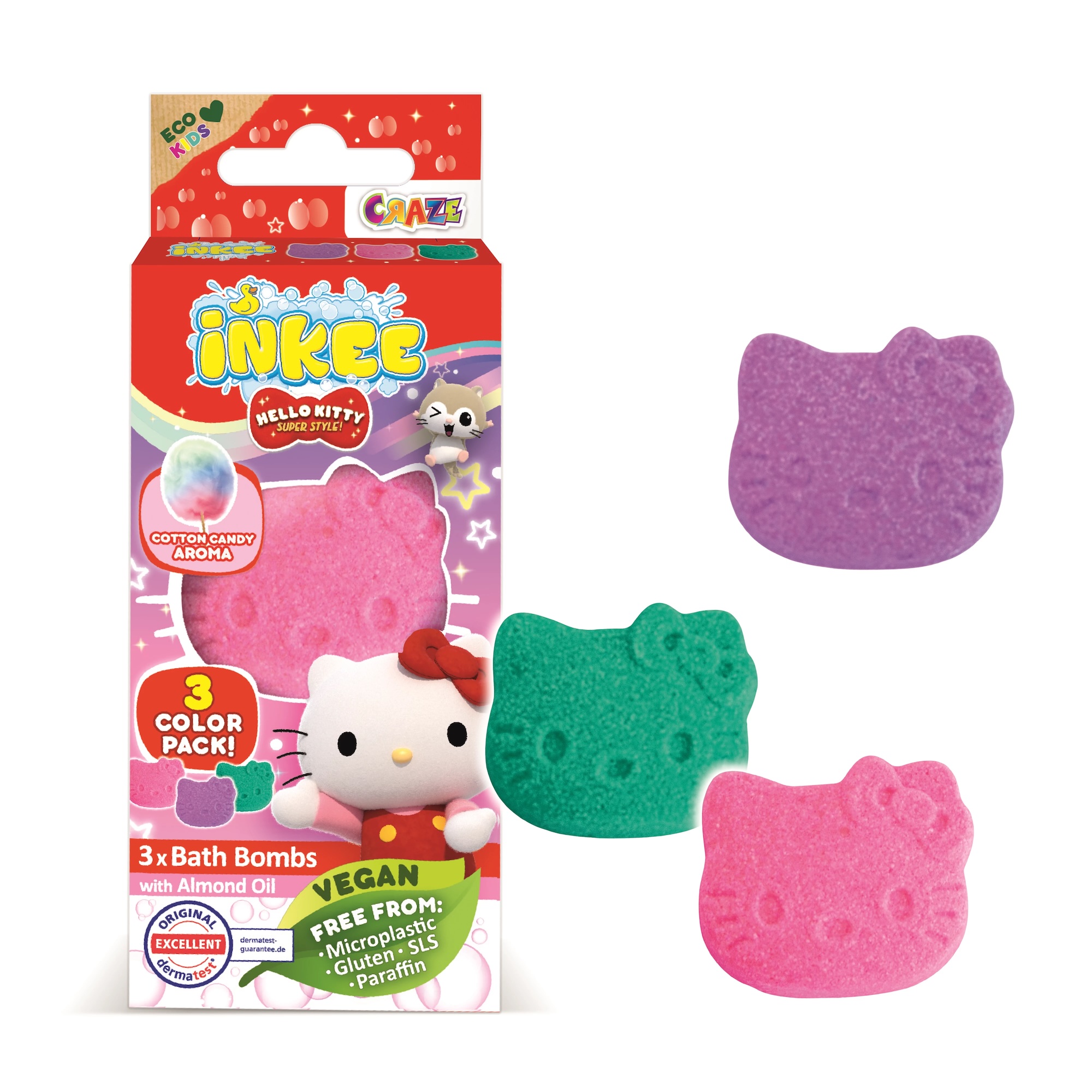 Badbomber i 3-pack -HELLO KITTY