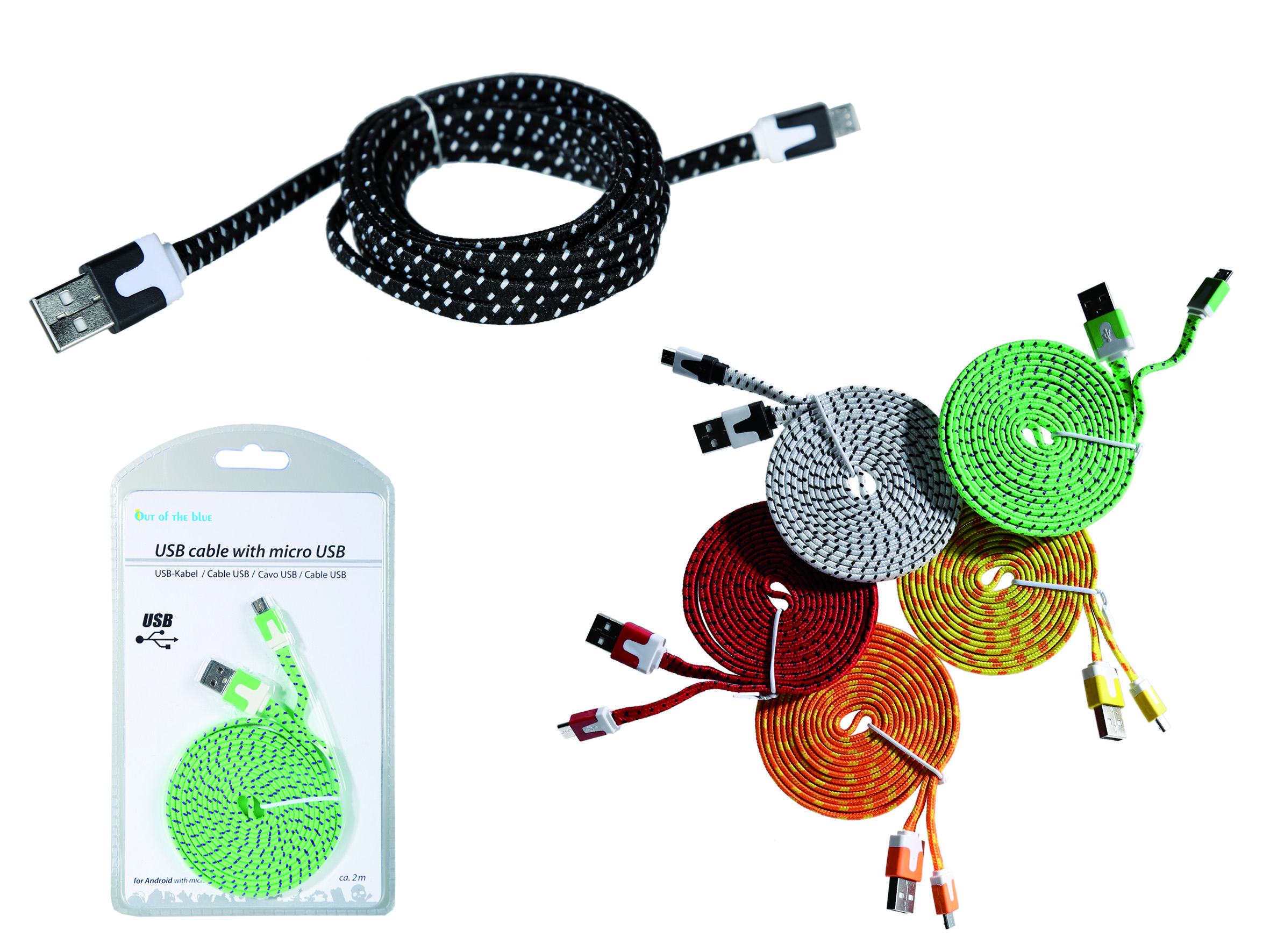 USB med micro USB (Gul)