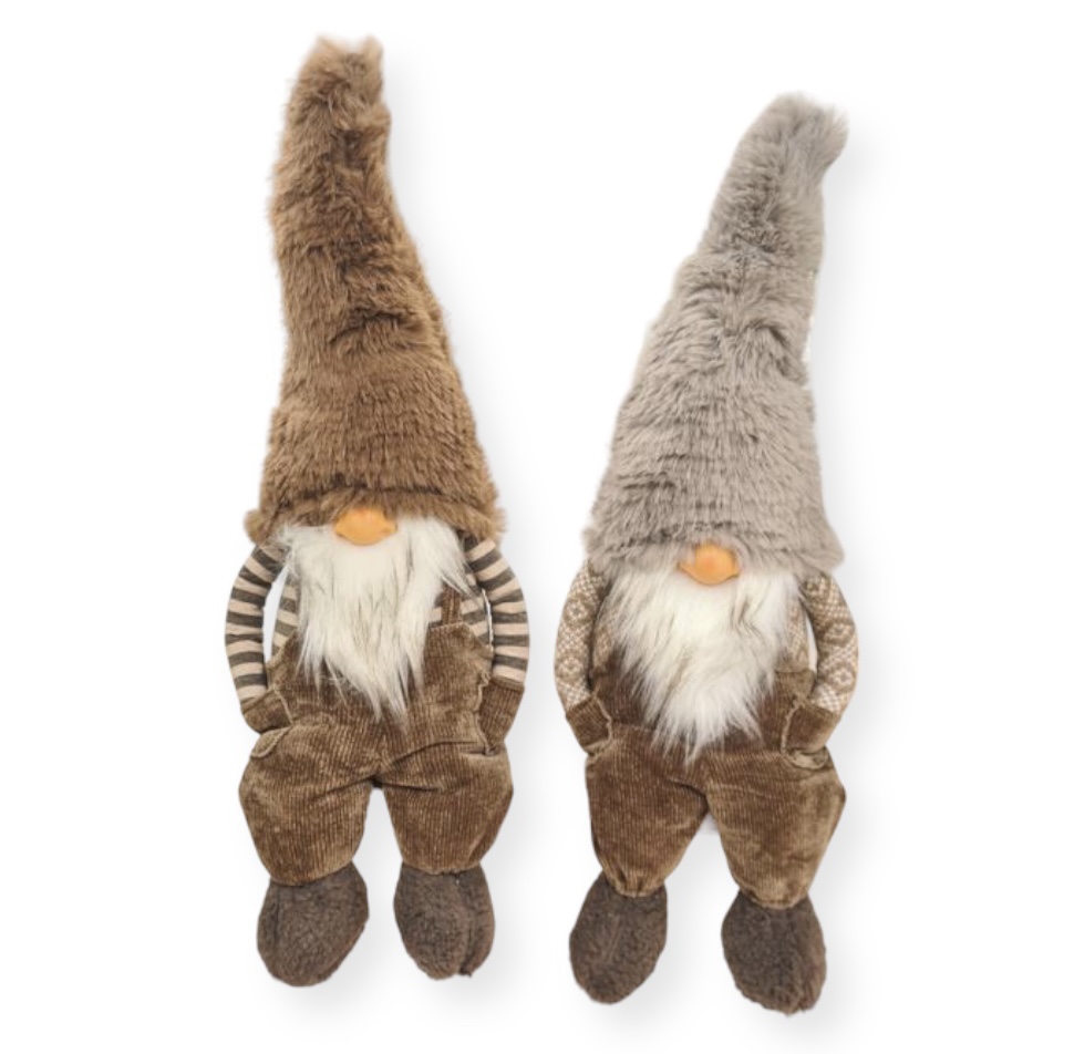 Stor sittande tomte 67 cm (Grå luva)