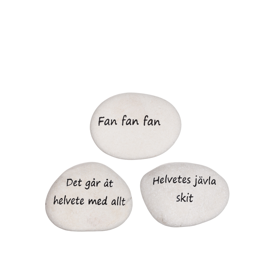 Sten med negativ text (Det går åt helvete med allt)