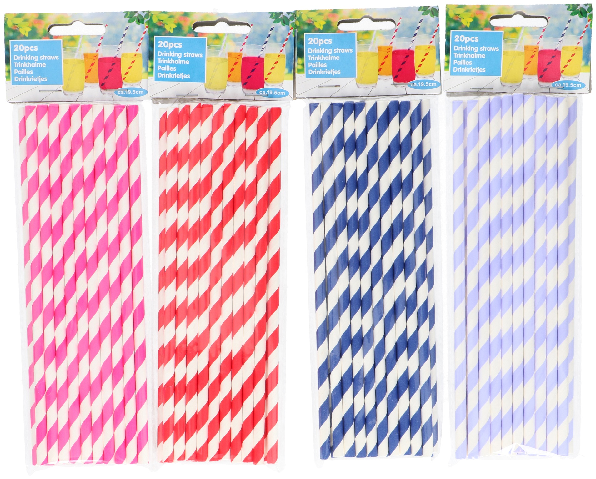 Papperssugrör 20-pack (Röd)