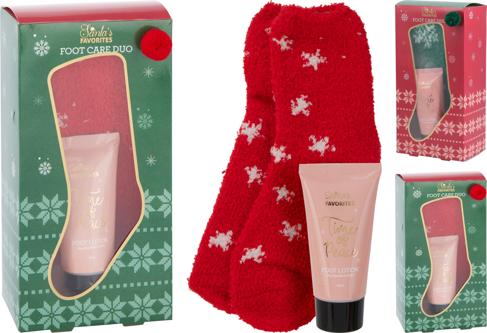 Fotvårdsset "Santa's Favorites" (Gröna sockor)