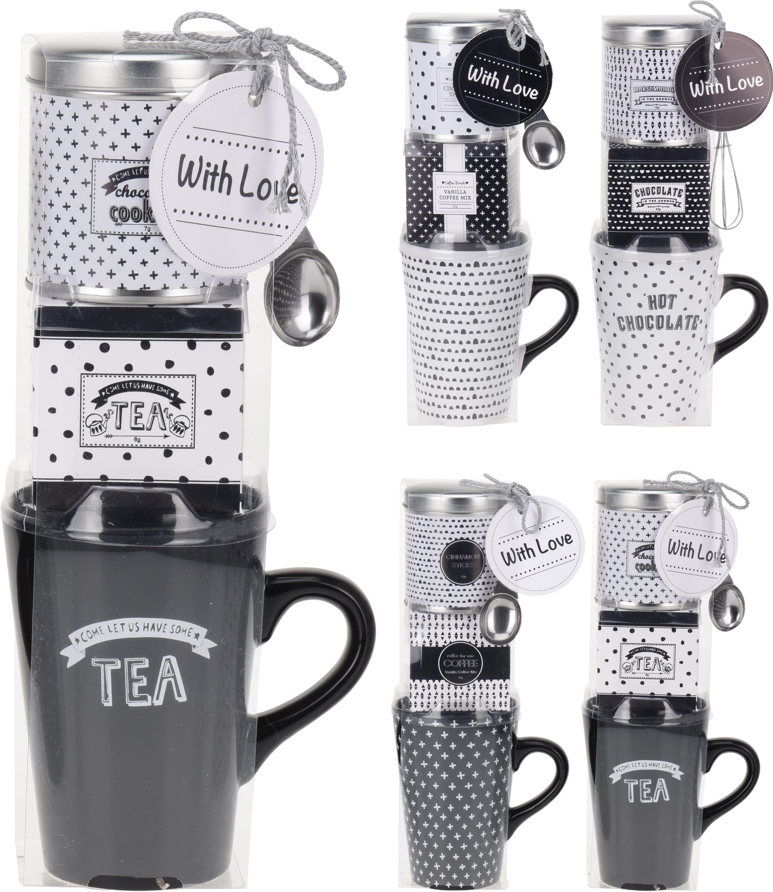 Presentset mugg & mix (Vaniljkaffe & kanelsticks (vit mugg))