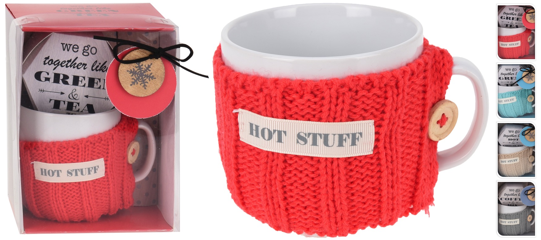 Presentset mugg & dryck (Turkos (Grönt te))