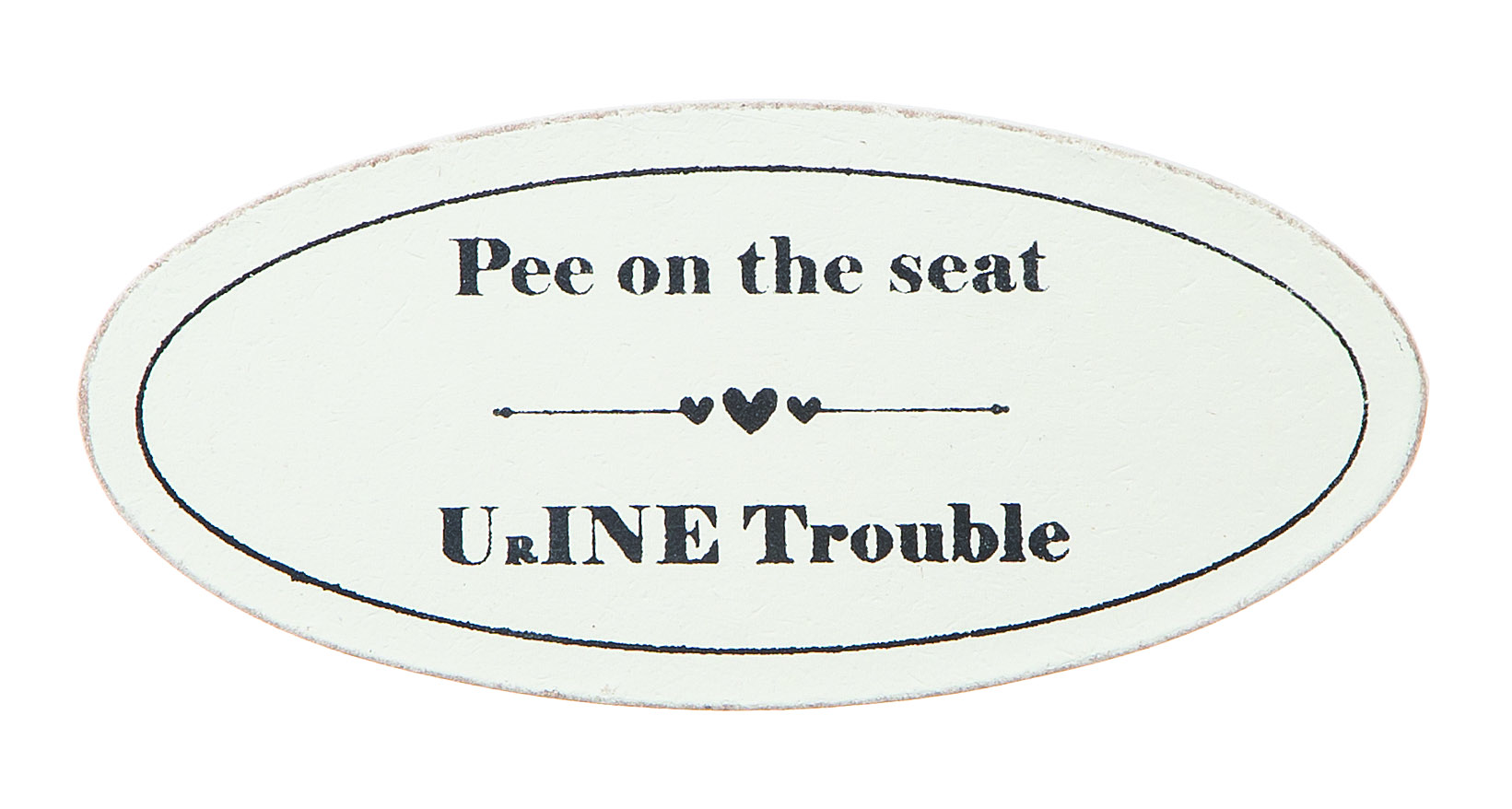 Rolig toalettskylt -Pee on the seat