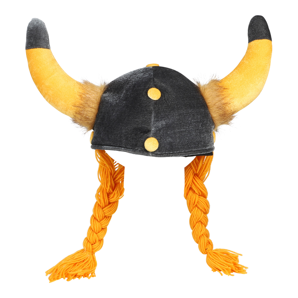 Vikingahjälm med flätor