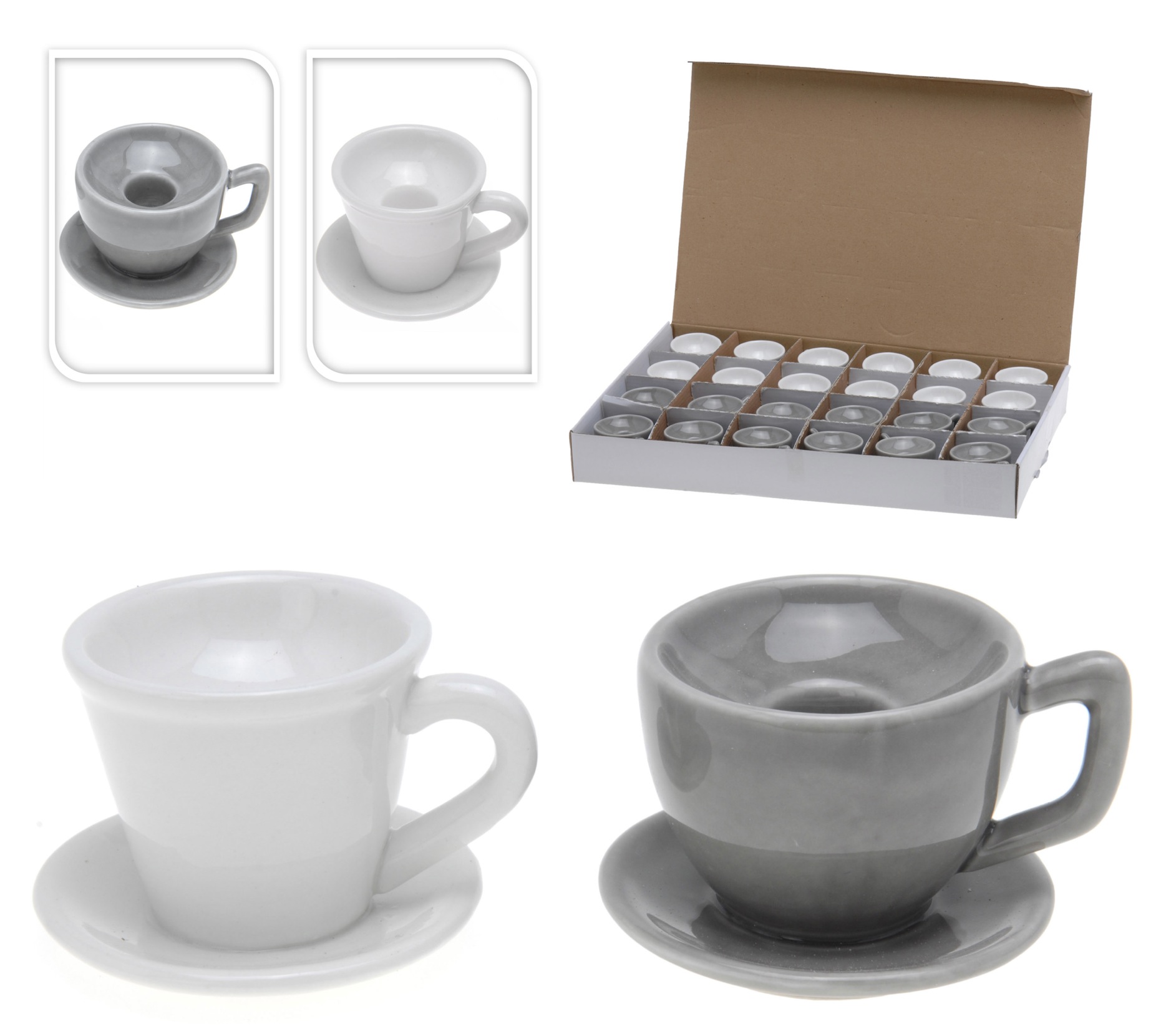 Ljusstake -kaffekopp (Grå)