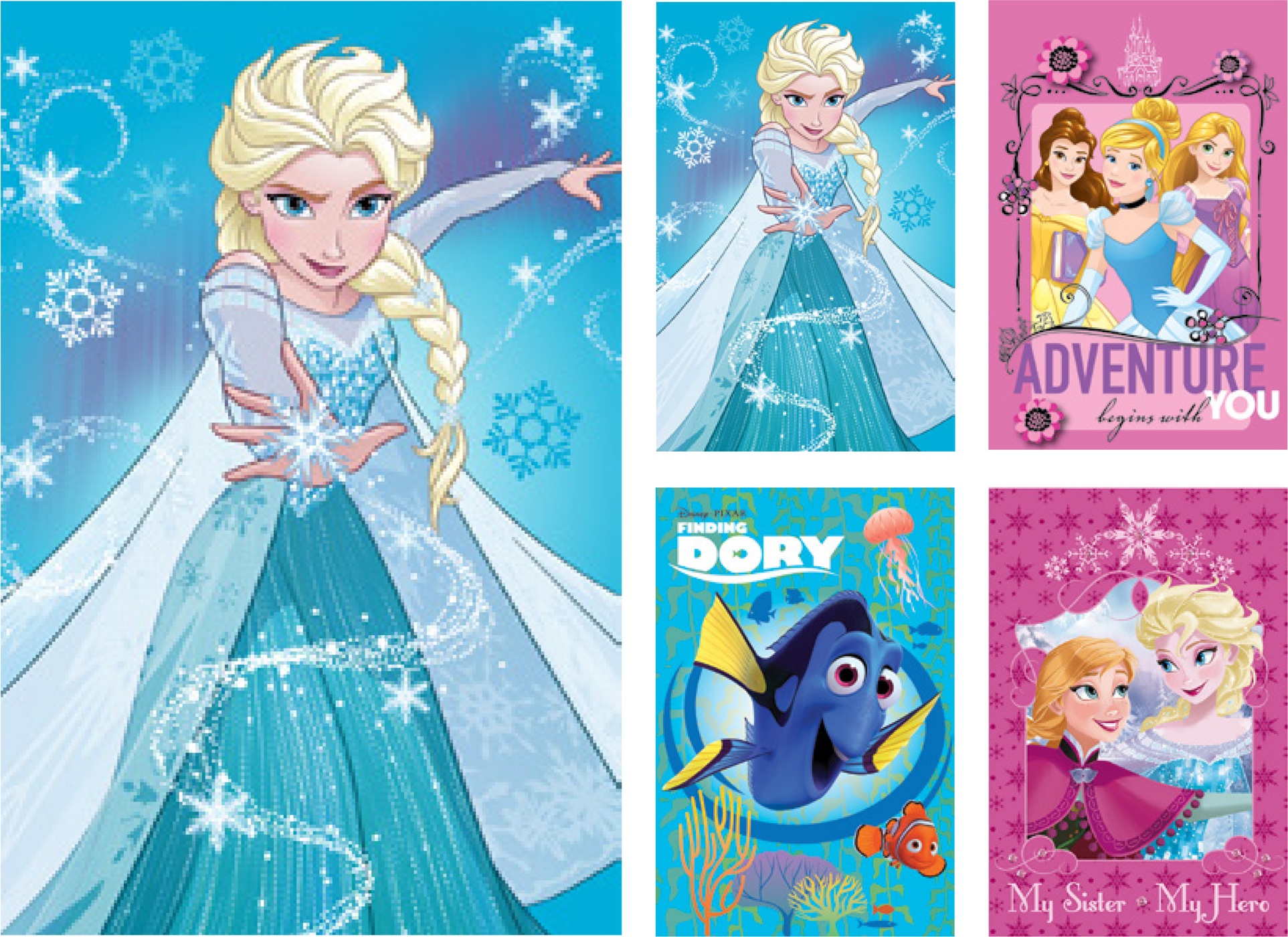 Fleecefilt -Disney (Motiv från Frozen (rosa))