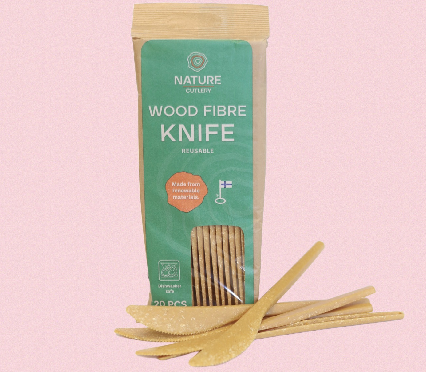 Engångsbestick träfiber 20-pack - Knivar