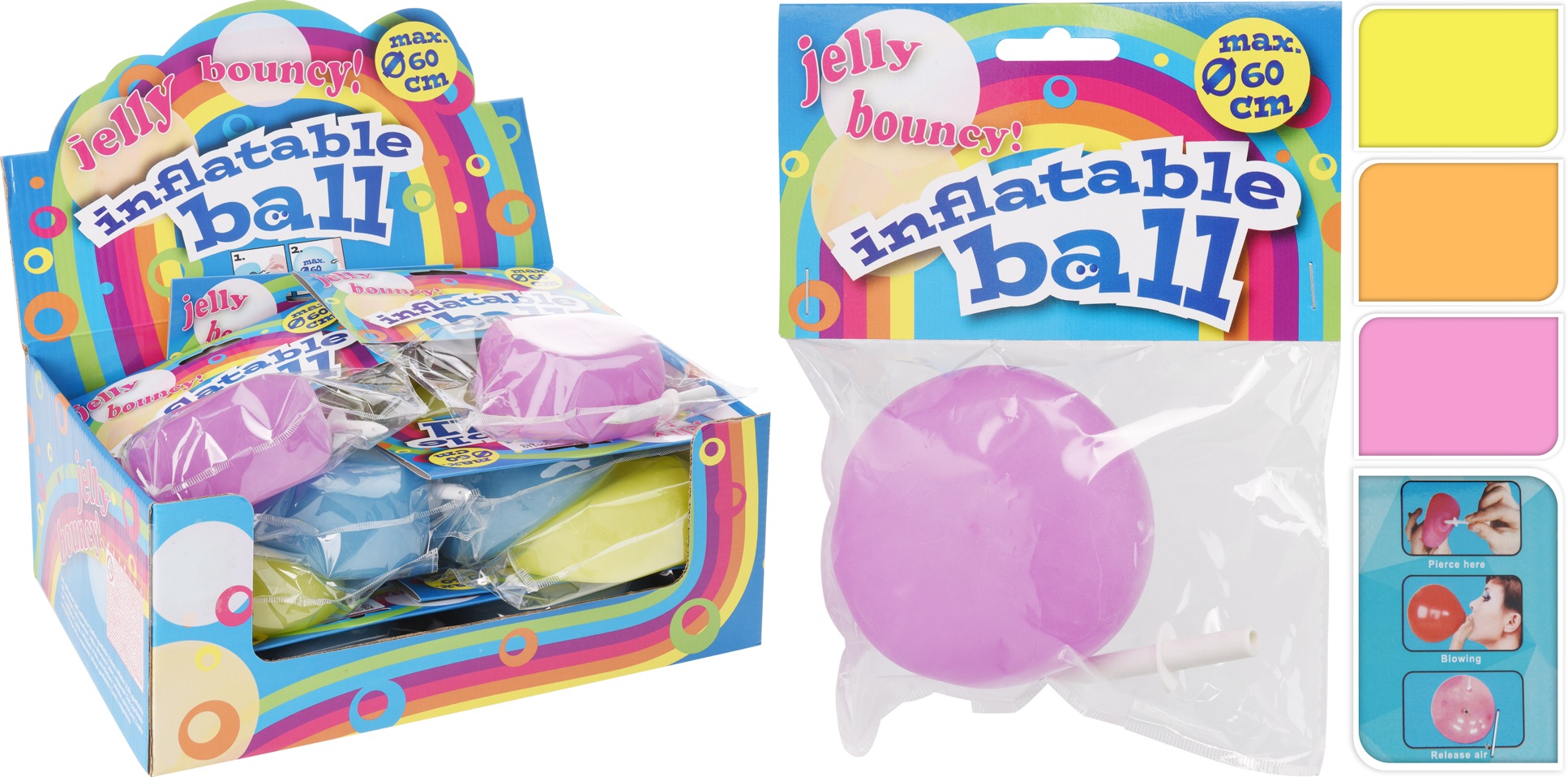 Uppblåsbar boll Ø 60 cm (Lila)